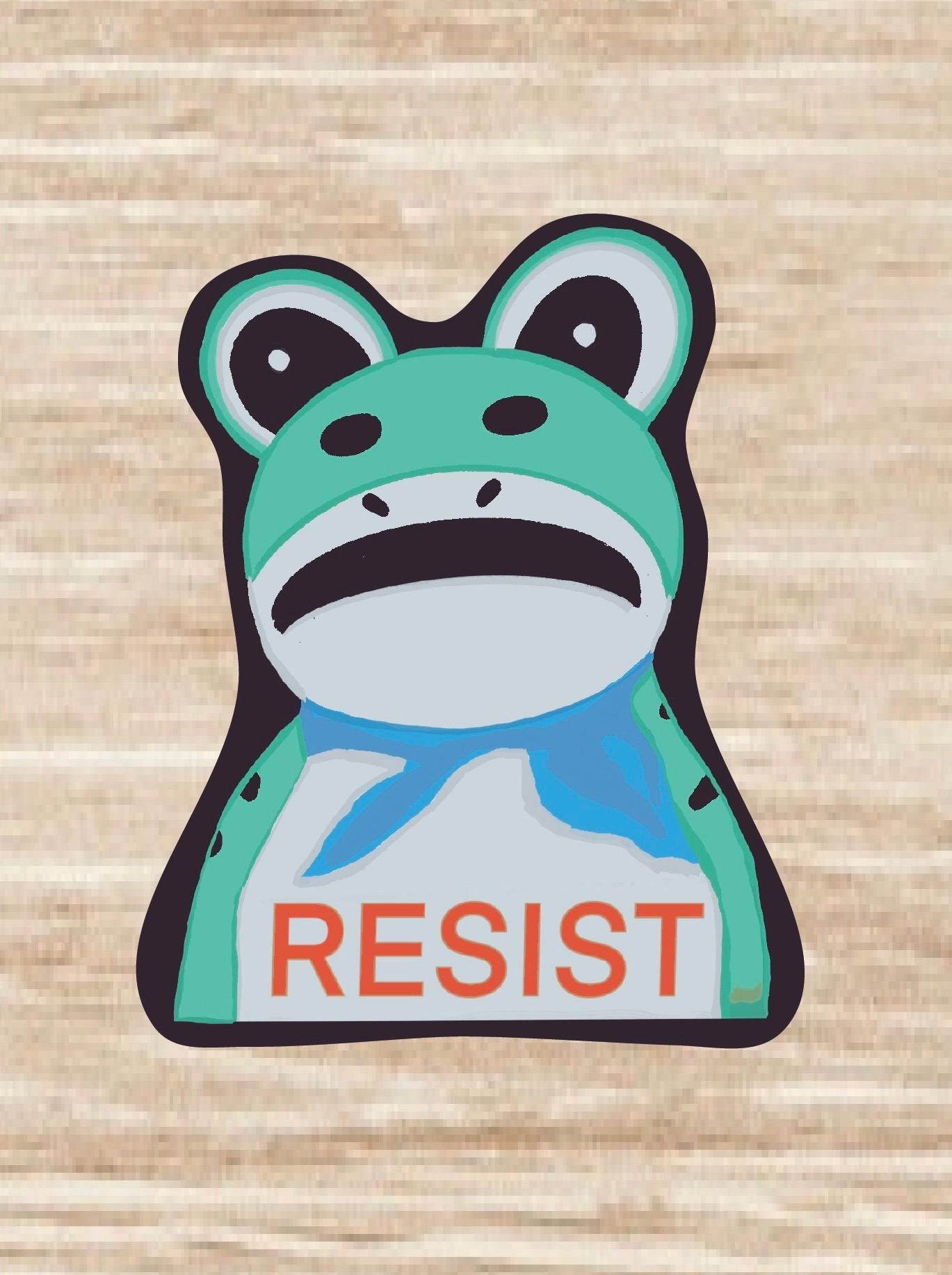 Frog “resist” Sticker Sheet, Portland Frog Die Cut Waterproof Vinyl ...