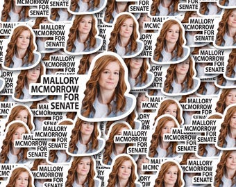 Mallory McMorrow For Senate Individual Stickers Pack, Die Cut Waterproof Vinyl decals Michigan - 1, 10, 20, 30, 40, 50 and 100.