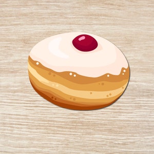 Sufganiyot Jelly Donut Aufkleber oder Magnet
