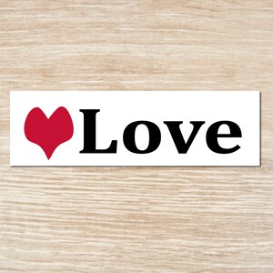 Heart Love Sticker or Magnet, Vinyl Decal