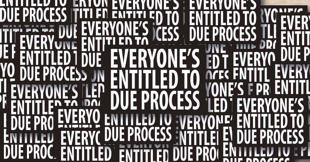 Everyone’s Entitled to Due Process Black Individual Sticker Pack, Die ...