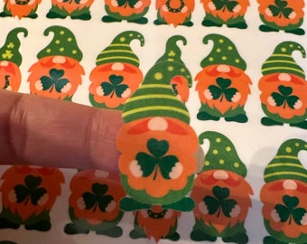 Irish St. Patrick’s Day Laminated Gnome Sticker Sheet - 59 Vinyl Decals