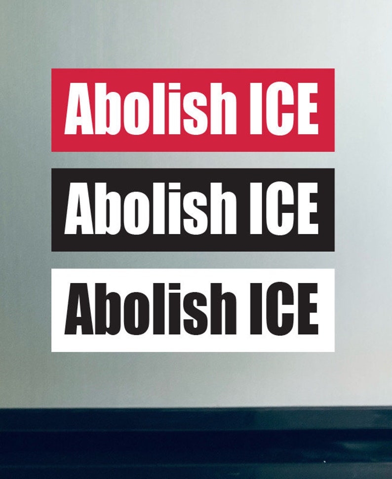 Abolish ICE Bumper Sticker, Vinyl Decal or Magnet image 2