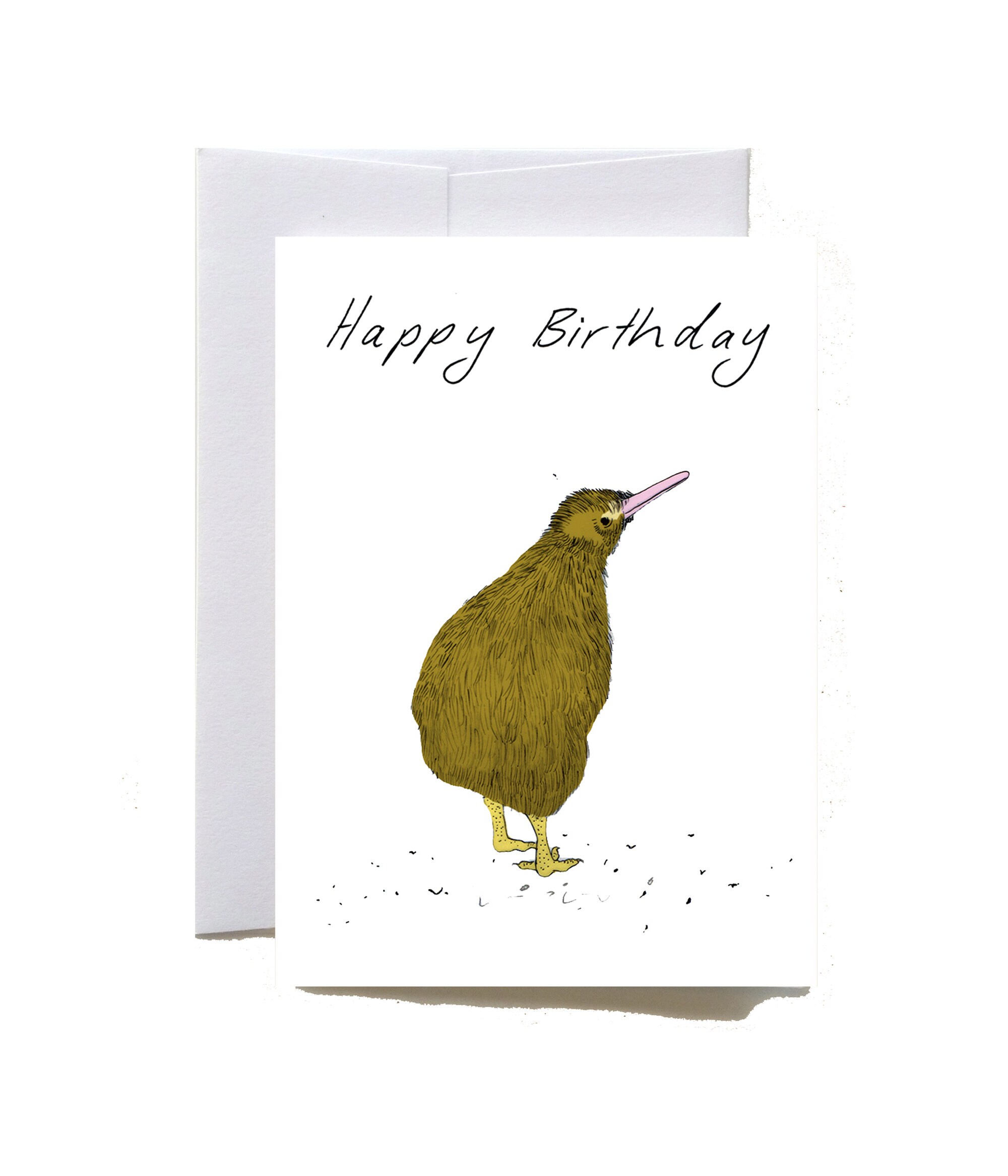Native New Zealand Kiwi birthday card Etsy