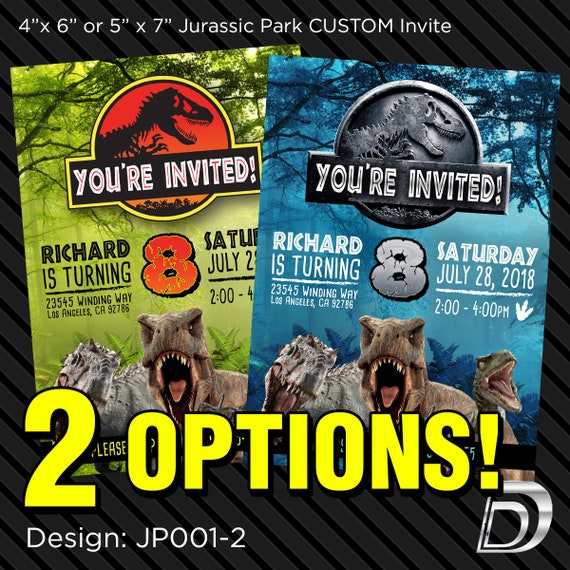 jurassic world birthday invitation jurassic world party etsy jurassic park invitations
