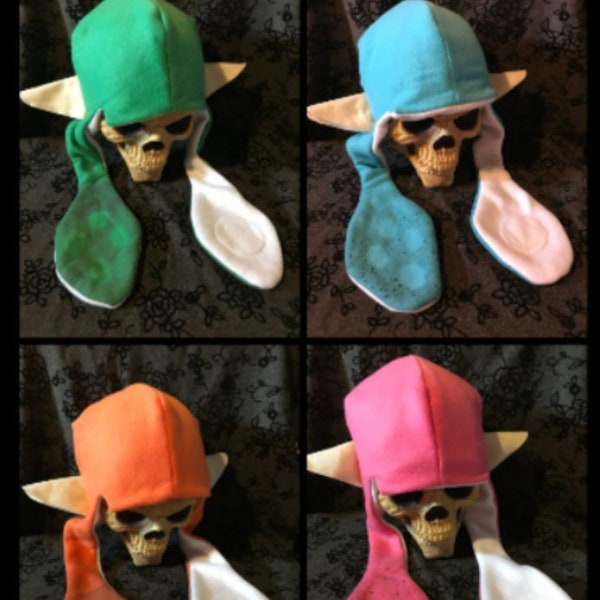 Squid Inspired Inkling Splatoon Hat long tentacles Lots of colors to pick from style 2