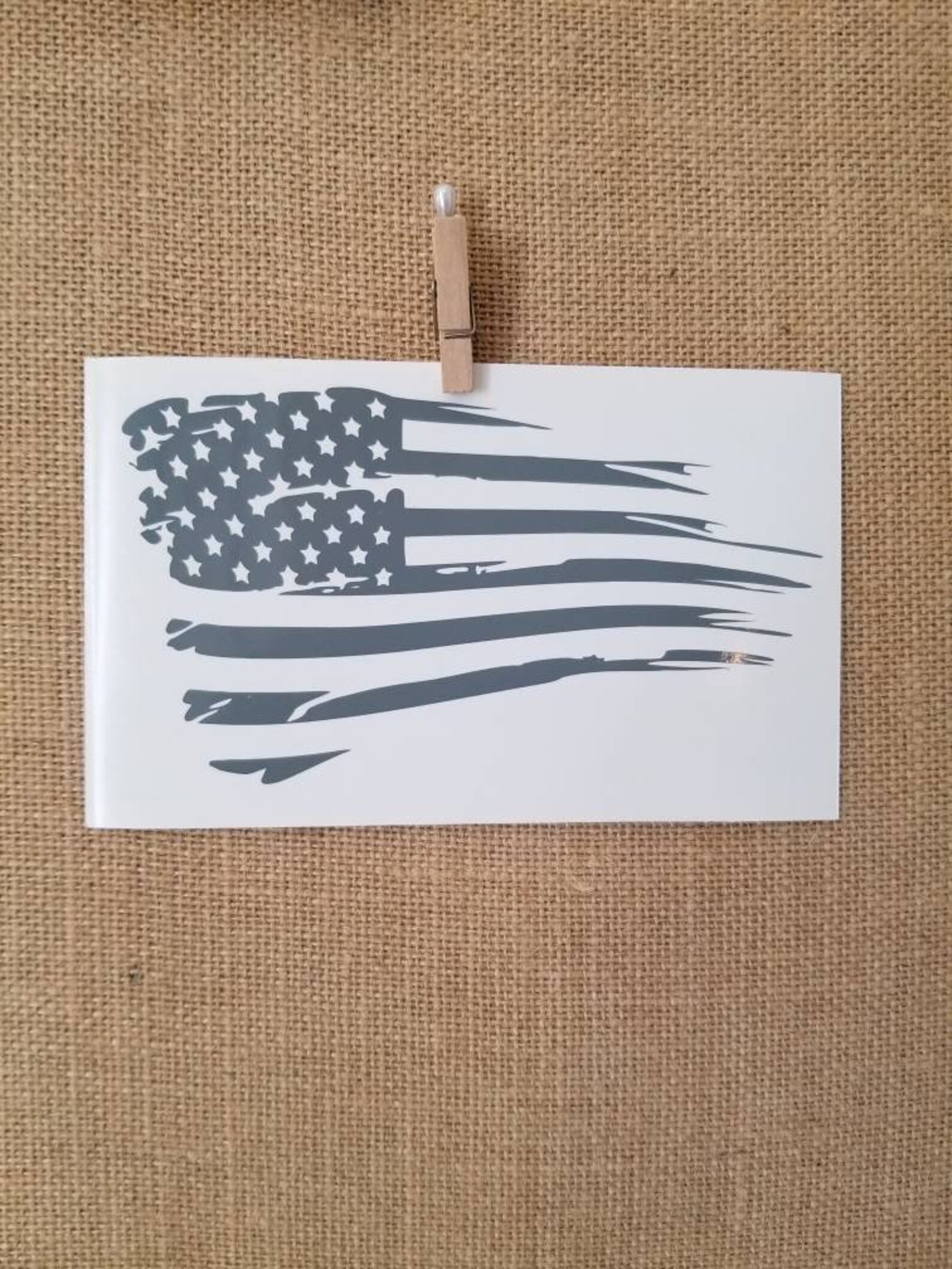 Distressed American Flag Vinyl Decal American Flag Sticker | Etsy