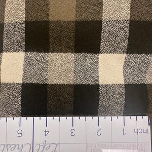 Mammoth Plaid Flannel in Green.  By the 1 yard.  Olive Green & Cream, cotton flannel apparel fabric by Robert Kaufman  fall