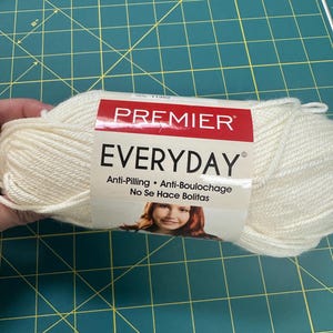 Snow White Yarn - Premier Everyday - 100% Acrylic, Yarn Destash sale