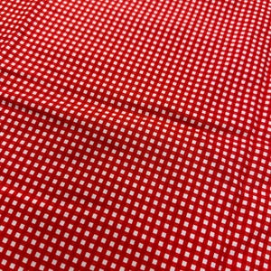 Riley Blake Gingham in Red. Tiny 1/8&quot; checks. By the 1 yard.  cotton designer quilting fabric.
