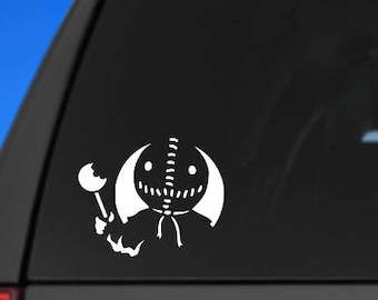 2 Trick r Treat decals, Sam decals, horror movies, Halloween, gifts under 5, party, evil, Car decal, Laptop decal