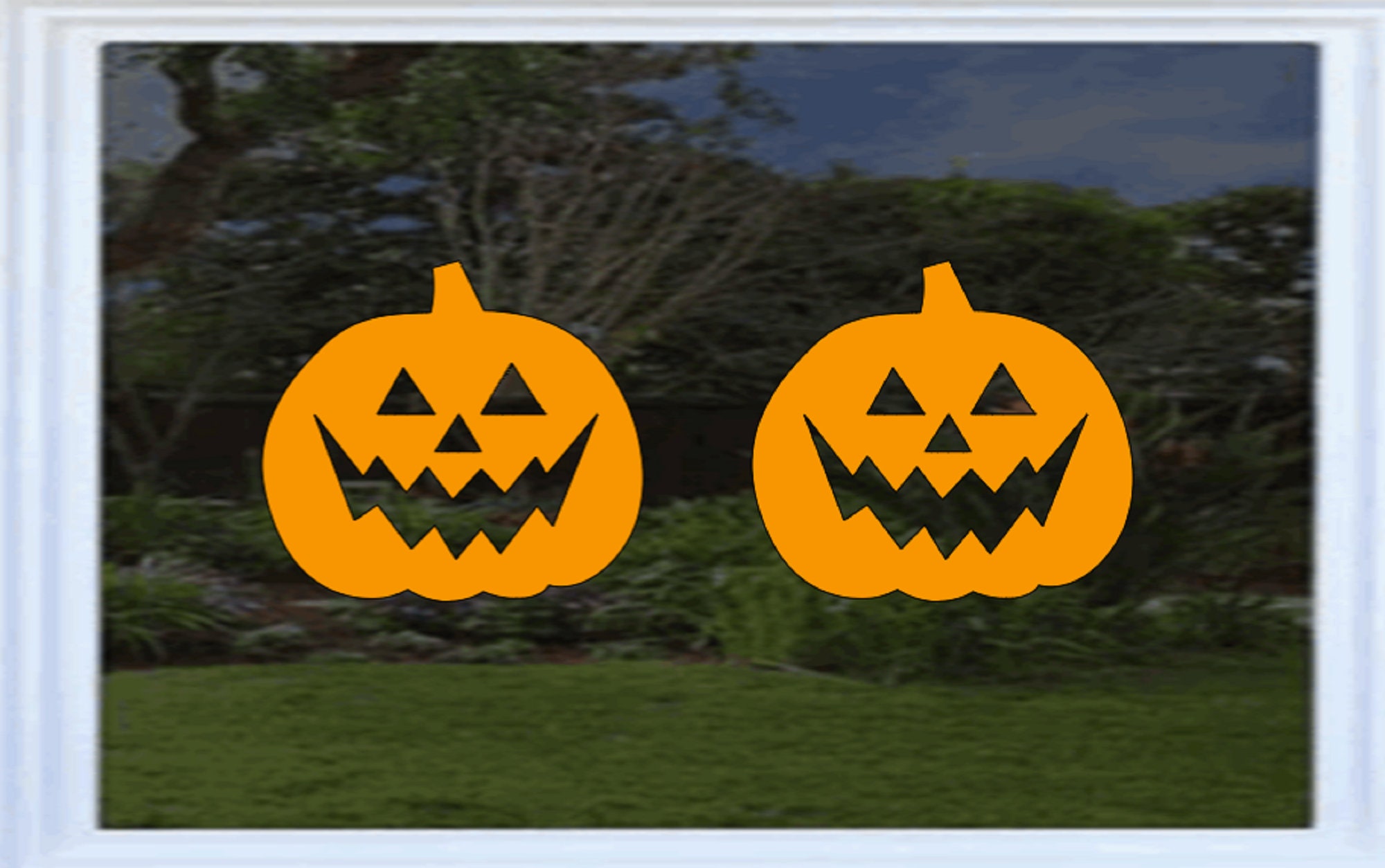 OYJJ Creepy Decal Halloween Sticker Halloween Rear Windscreen Window Glass 60x23CM Reflective 