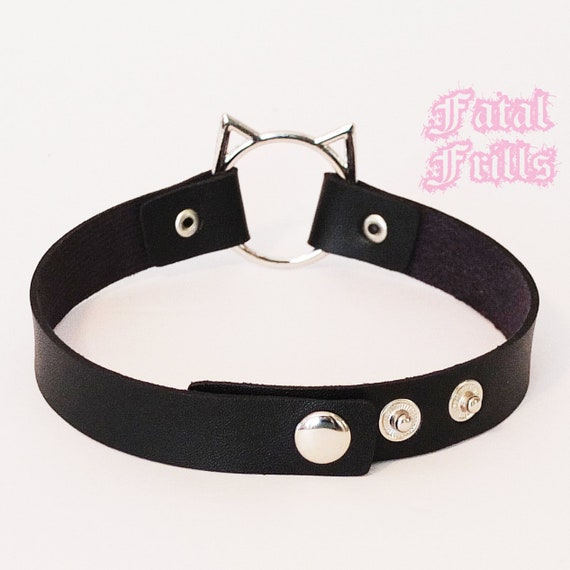 goth cat collar