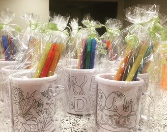 Set of 8 Color your own mug