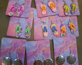 Cute flip flop earrings