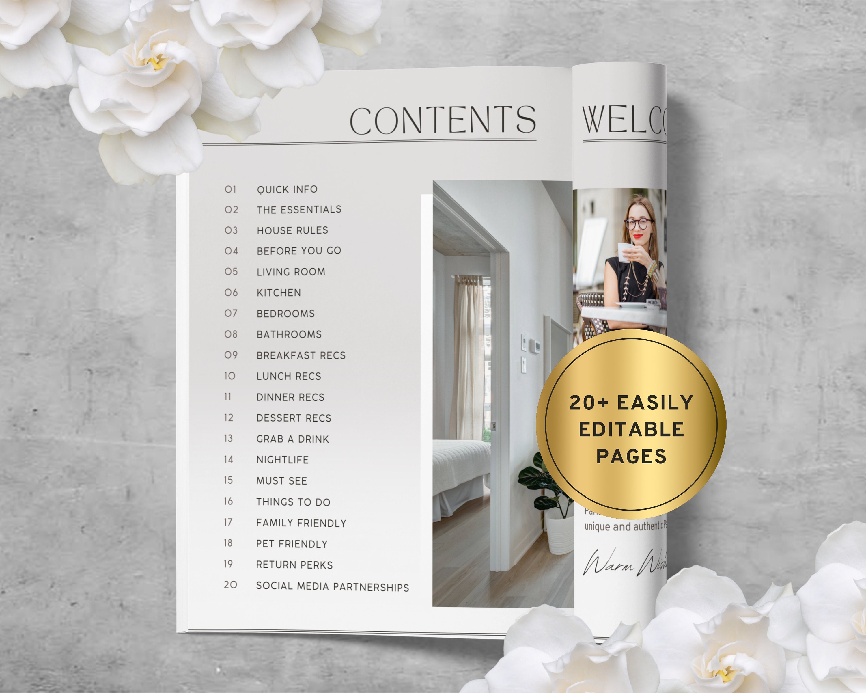 Airbnb Guest Book Template Downloadable Guide for Etsy Airbnb Guest Book Template Downloadable Guide for Etsy