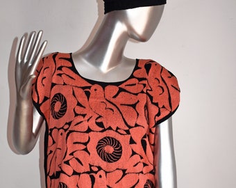 birds huipil, oaxacan blouse, embroidered blouse, mexican blouse, large mexican blouse, tuxtepec blouse, oaxaca blouses, jalapa blouses