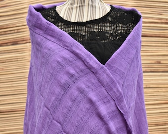 Rebozo mexicano, chalina, mexican rebozo, scarf, bufandas, fulares, bufanda mexicana 100% cotton, deshilado fino,chal tejido, poncho,purple