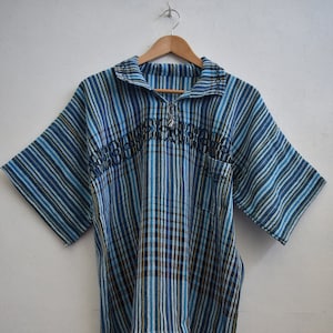 Guayabera mexicana, camisa manta, camisa boho, camisa mexicana, camisa oaxaqueña para hombre, camisa para hombre, camisa mexicana para hombre, hippy, camisa de algodón, cómoda