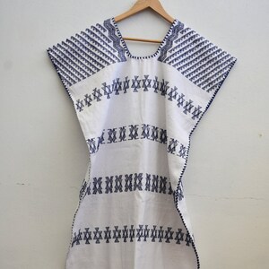 Mexican dress, loom  huipil, Oaxaca dress, hippie dress, boho mini dress , short dress, kaftan beach, boho, bohemian dress, short  kaftan