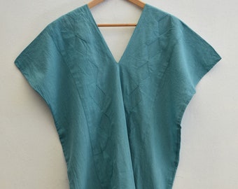 Tunika kaftan, huipil mexico, oaxaca, sukienka, ręcznie robiona, sukienka plażowa, wygodna sukienka, boho hippie, bawełna, meksykańska tunika