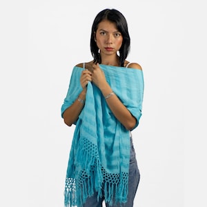 Handwoven hand dye Cotton Rebozo - Soft & Elegant, 100% Artisan Craft