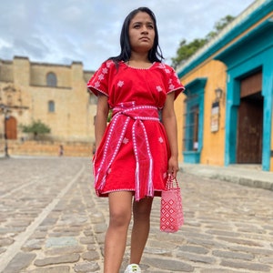 Pre order Mexican dress, loom, Oaxaca dress, hippie dress, boho mini dress , long dress, kaftan beach, boho, bohemian dress, mini kaftan