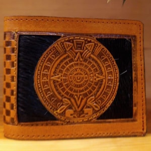 Aztec Sun" Western Wallet – Power, History & Style in Your Hands