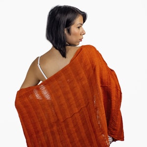 Handwoven Chedrom Shawl Unique Artisanal Craftsmanship with Hand-Dyed Thread and Fine Embroidery image 2