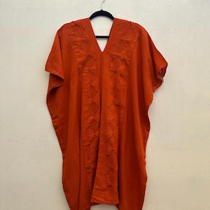 One-of-a-Kind Chedron Tunic - 2XXL Hand-Dyed Natural Cotton, Relaxed Fit