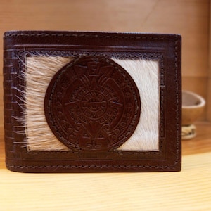 Cowboy Wallet "Ancestral Heritage" – Aztec Calendar and Zapotec Culture in Your Hands