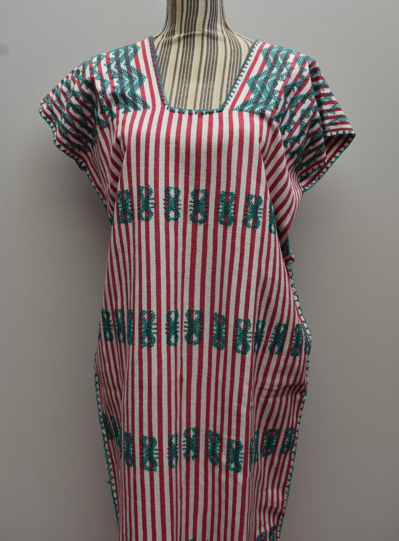 loom huipil boho long dress kaftan beach Oaxaca dress boho long dress bohemian dress Mexican dress long kaftan hippie dress