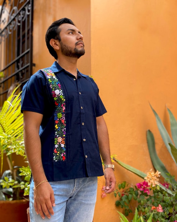 Guayabera mexicaine chemise manta chemise Oxford chemise - Etsy France