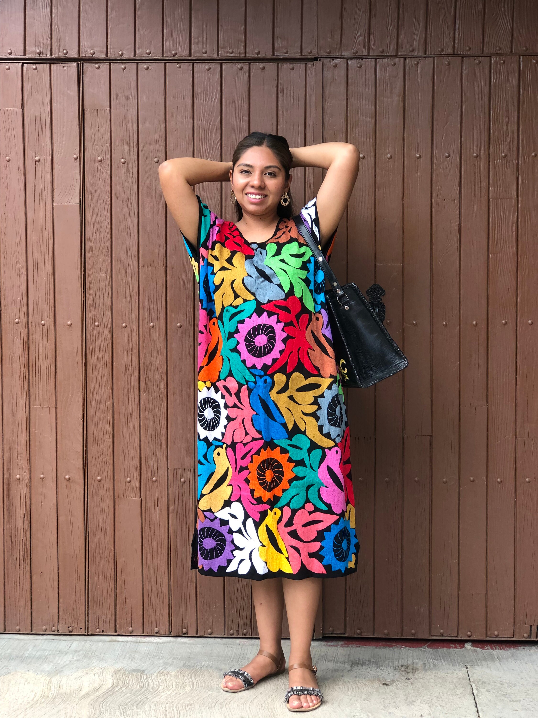 Mexican dress, loom  huipil, Oaxaca dress, hippie dress, boho long dress, jalapa de diaz , birds huipil kaftan beach, boho, bohemian dress,