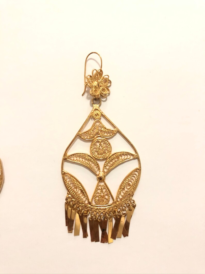Tehuantepec Aretes gota artesanales Peacock Istmo Frida Kahlo maxi big Filigree Oaxaca earrings gold plate zapotec Mexican