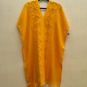 Kaftan tunic robe, huipil mexico, oaxaca, dress, hand made, beach dress, comfly dress, boho hippie, cotton, mexican tunic