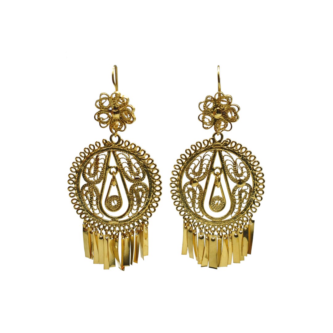 Mexican Artisanal Aretes Filigrana Gold 604025