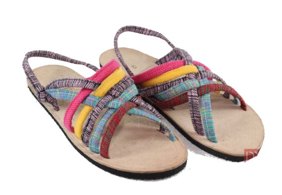 Huaraches de cuero con sandalias de piel artesanal rebozo | Etsy España