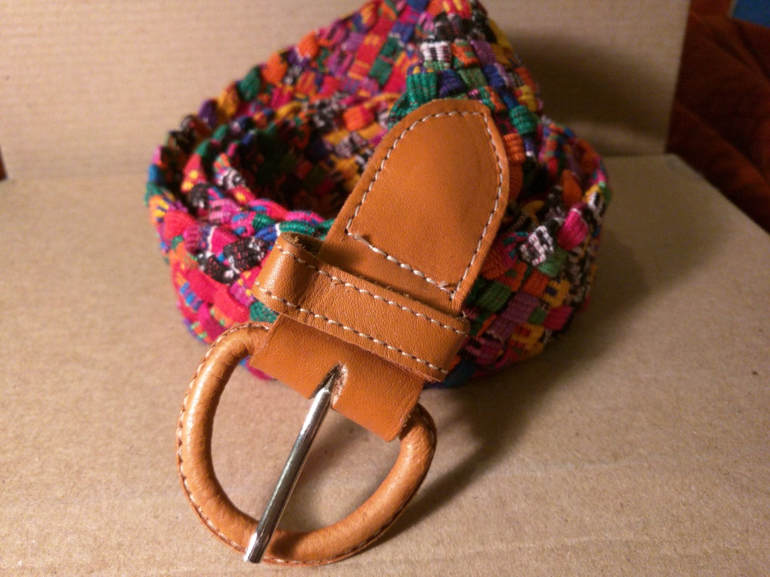 Woven Belt, Cinturón Artesanal Tejido,multicolored Leather  display picture 1