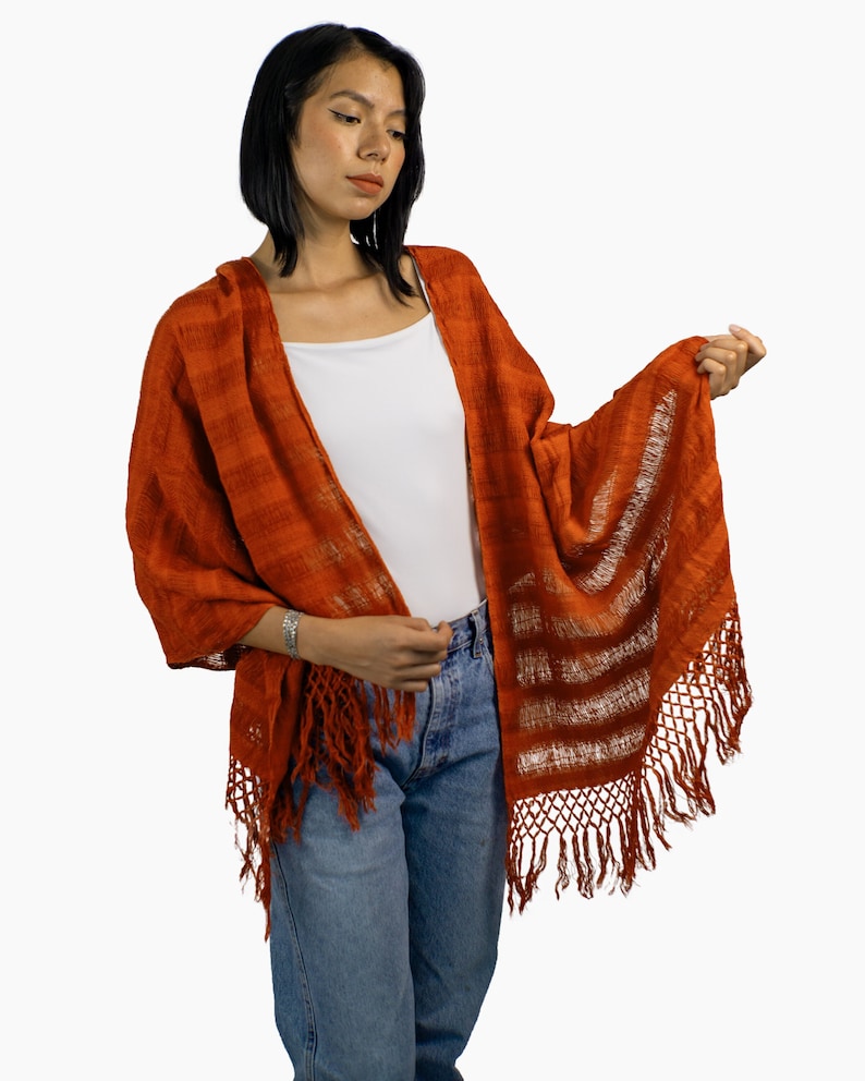 Handwoven Chedrom Shawl Unique Artisanal Craftsmanship with Hand-Dyed Thread and Fine Embroidery image 1