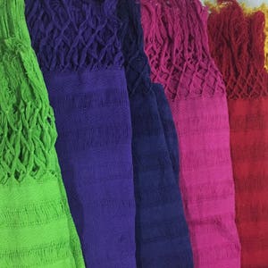 Rebozo mexicano, chalina, mexican rebozo, scarf, bufandas, fulares, bufanda mexicana 100% cotton, deshilado fino, chal tejido, poncho, capa zdjęcie 4