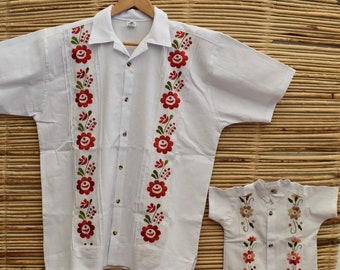Guayabera dad and son set, guayabera for child, guayabera Fathers Day Gift Matching Family Shirts, Matching Shirts, Match Family Shirts