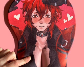 PREORDER! - Diluc Ragnvindr Oppai Mousepad Genshin Impact