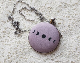 Pagan Jewelry,RN403 Full Moon Necklace Autumn Equinox Pendant Wiccan Jewelry Autumn Equinox Necklace