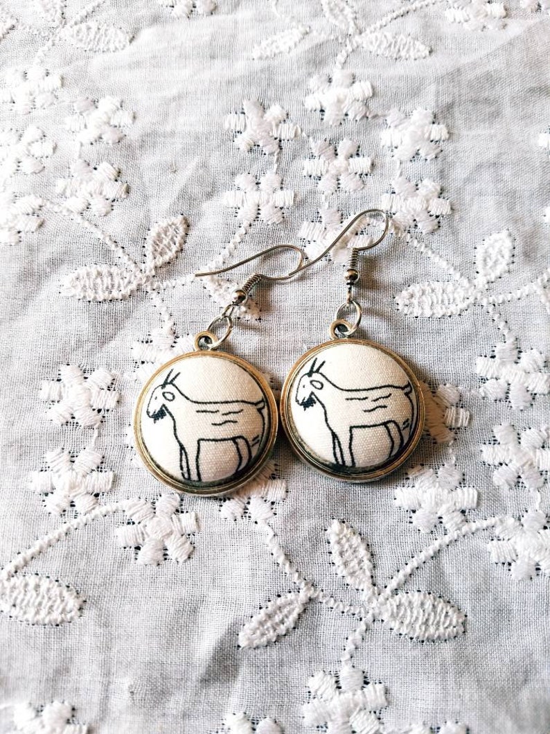Goat Earrings/goat Jewelry/goat Studs/goat Dangles/farm Animal Etsy