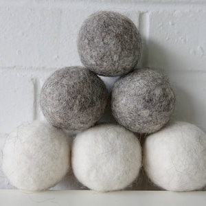 Gefilzte Wolltrocknerbälle, natürlicher Weichspüler, umweltfreundlich und allergiefrei, das beste Wäschepflegeprodukt für Babys