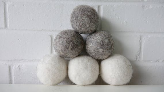 Wool Dryer Balls XL Set, Natural Eco Fabric Softener