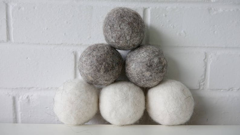 Boules de séchage en laine feutrée, assouplissant naturel, écologique et sans allergie, meilleur produit de lessive pour bébés image 1