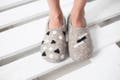 Felt felted wool slippers for women / wool clogs / boiled wool house shoes / felt mules for women / eco wool / handmade product logo