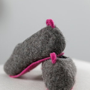 Felt felted wool slippers for women / wool clogs / boiled wool house shoes / felt mules for women / eco wool / handmade image 6